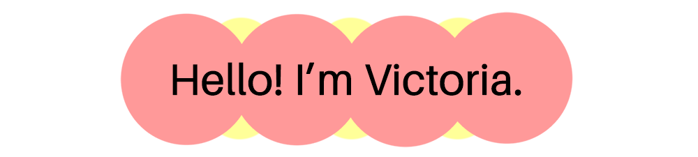 A header that reads, Hi! I'm Victoria